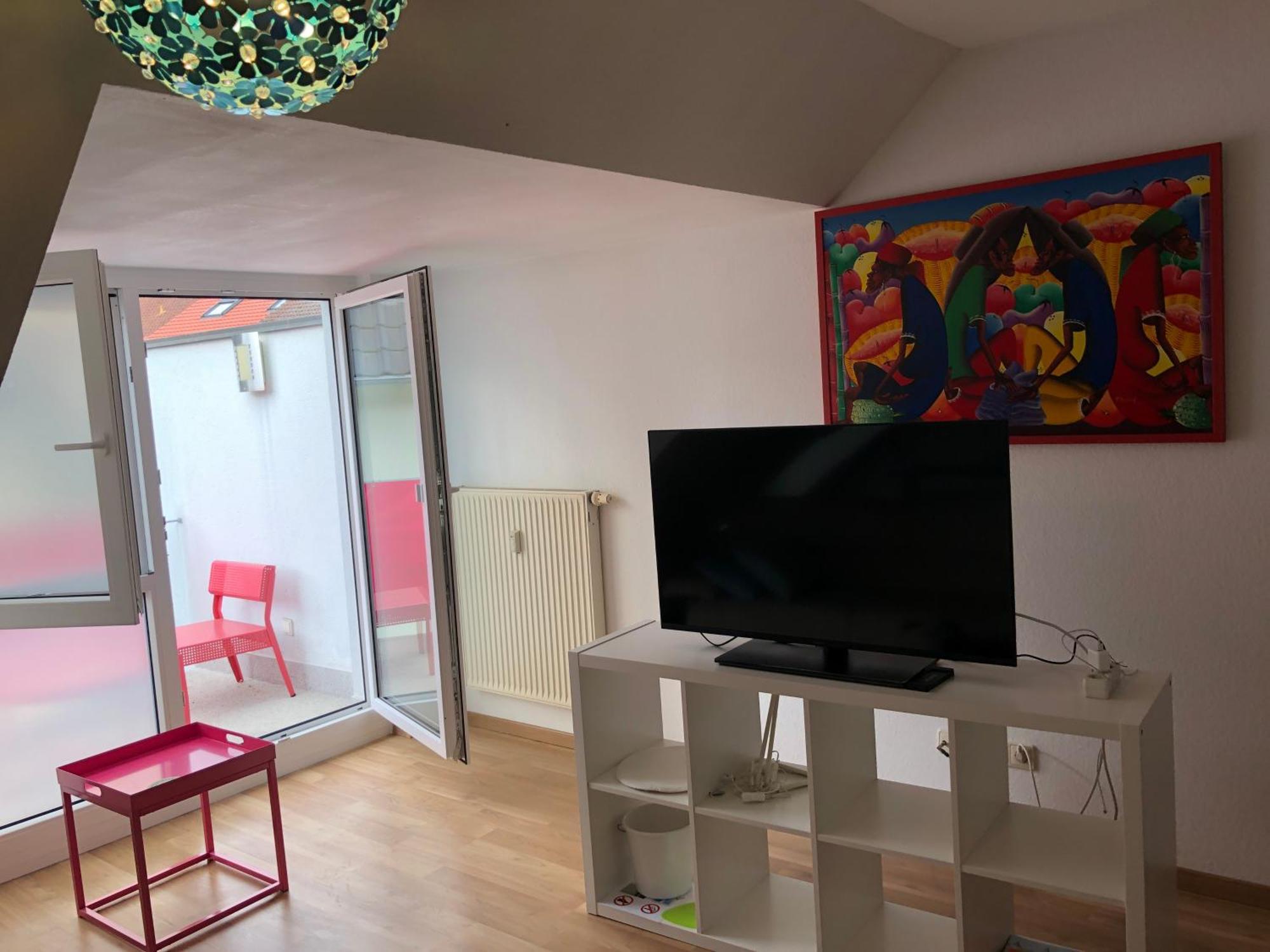 Studio Ochsenfurt Mit Sonnigem Balkon Dış mekan fotoğraf